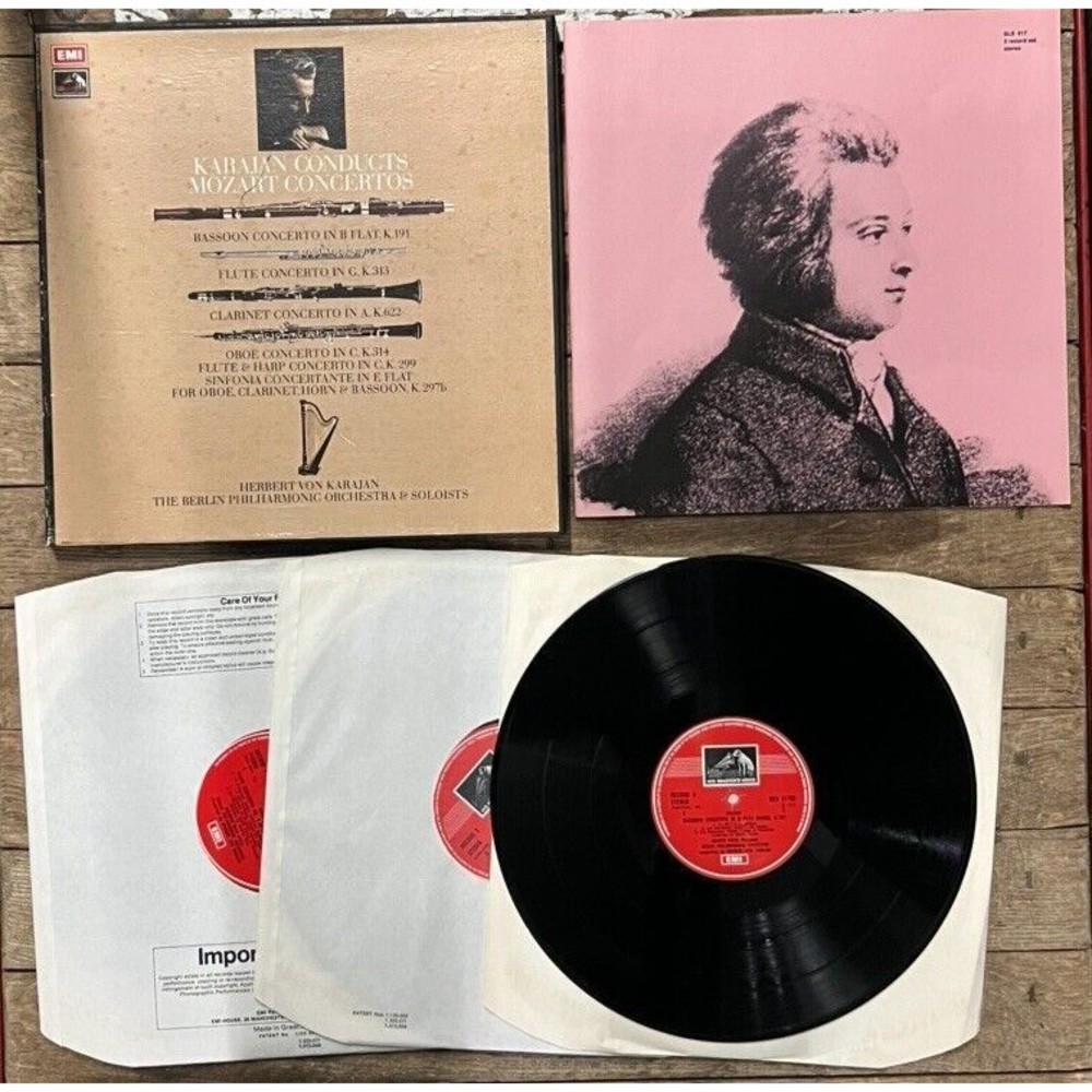 Mozart Karajan Conducts Berlin Philharmonic Orchestra ‎Bläserkonzerte LP